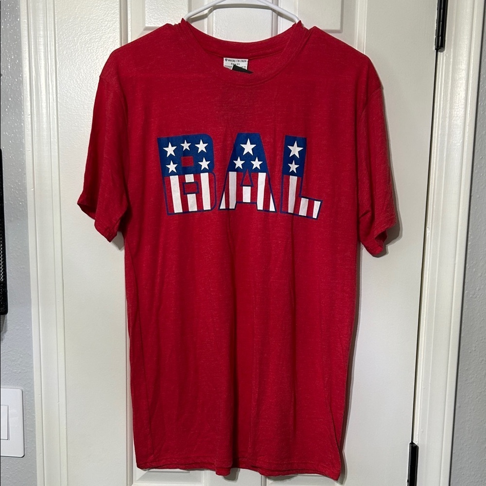 Patriotic Red Graphic Tee